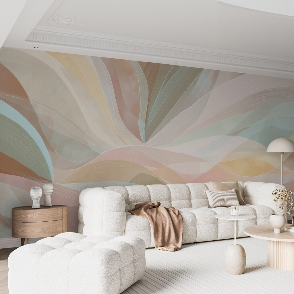 Colorful swirly lines on a brown background Colorful swirly lines on a brown background