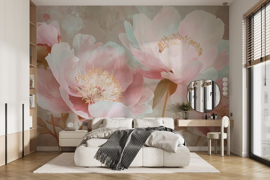 Delicate blooms in soft pastel hues