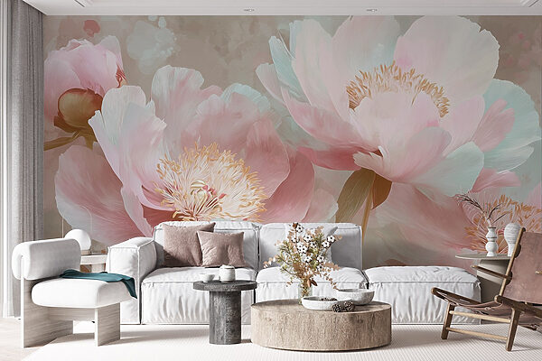 Delicate blooms in soft pastel hues Delicate blooms in soft pastel hues