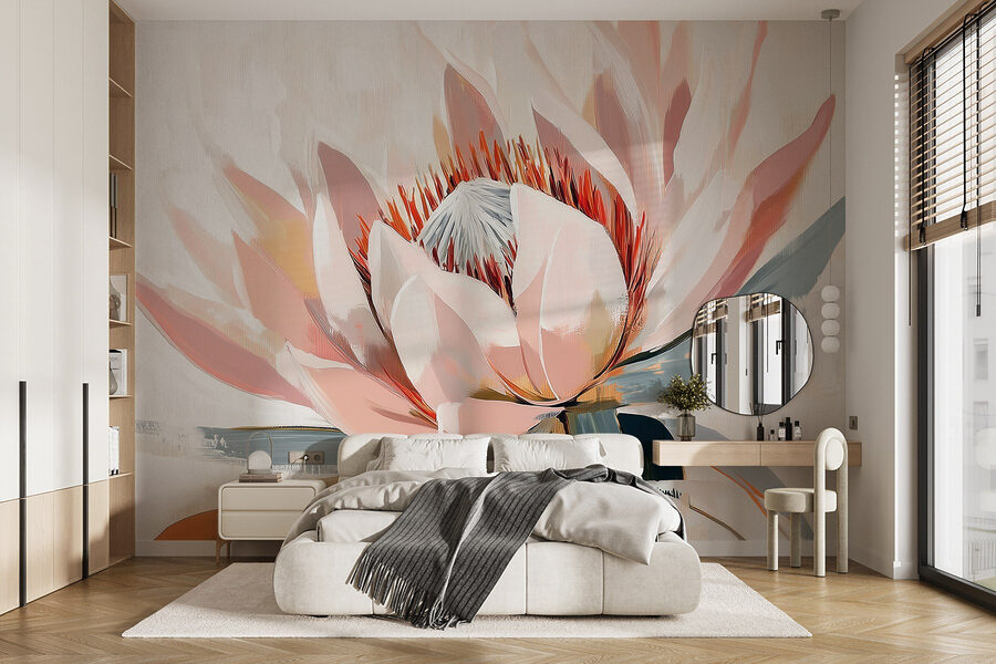 Wall murals Delicate petals in soft hues
