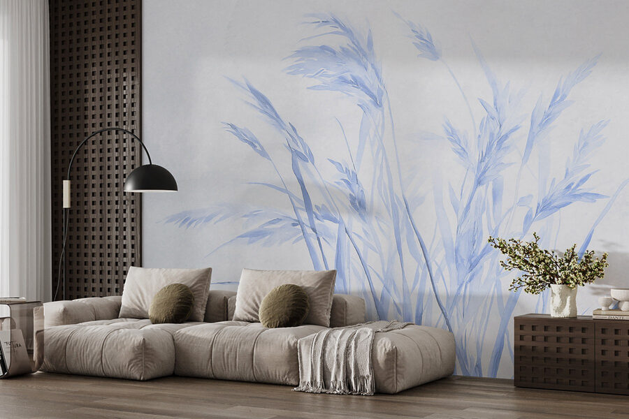 Delicate grasses in soft hues.