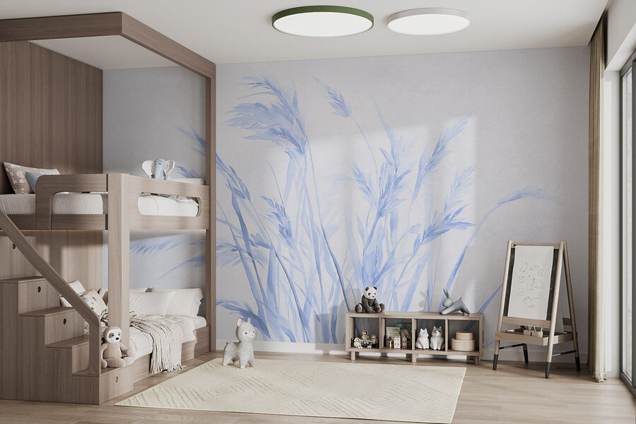 Delicate grasses in soft hues.