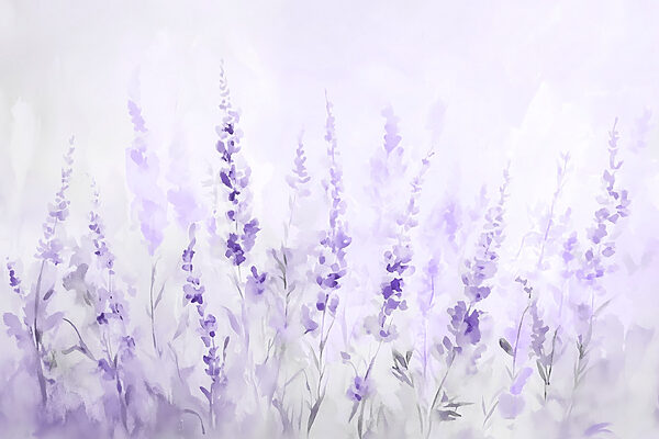 Painting of purple flowers Painting of purple flowers