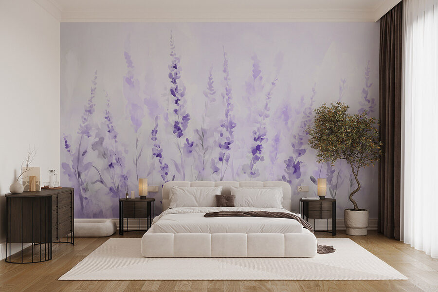 Painting of purple flowers