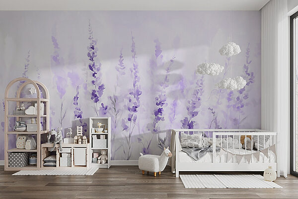 Painting of purple flowers Painting of purple flowers