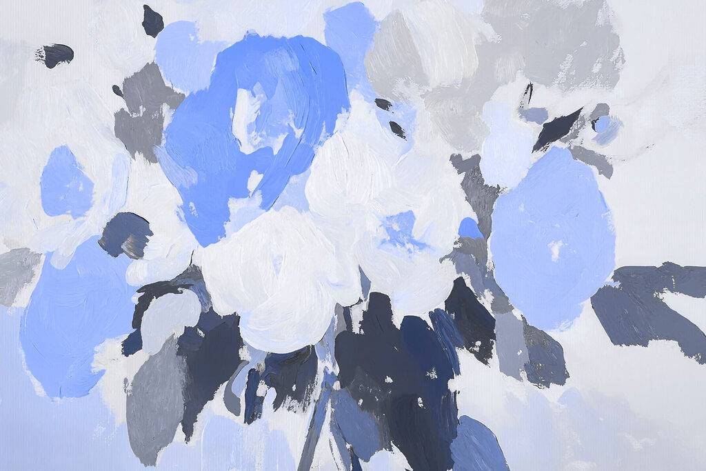 Painting of flowers in blue and grey w09070v2p 1024x683 - Painting of flowers in blue and grey - tegory