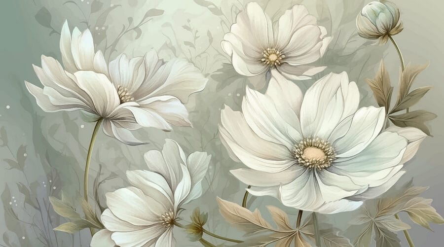 Delicate blooms in serene hues