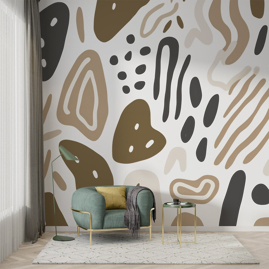 Wall murals Pattern of brown and black spots - Image 2