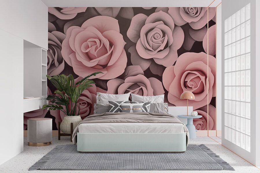 Group of pink roses