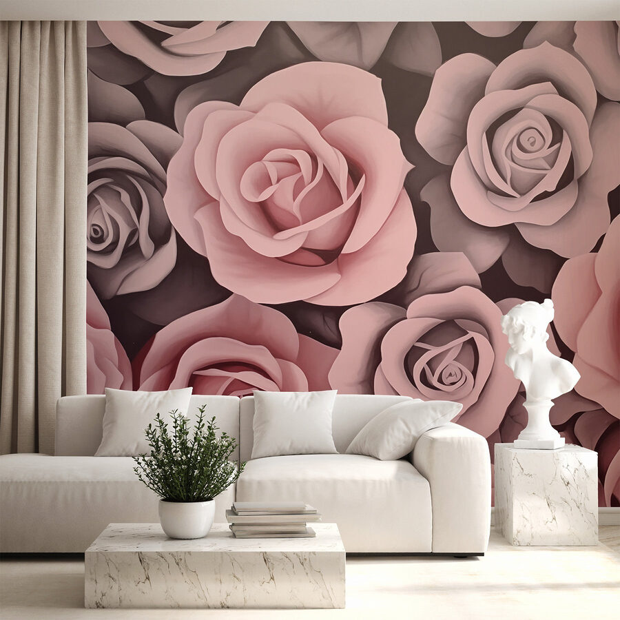 Group of pink roses