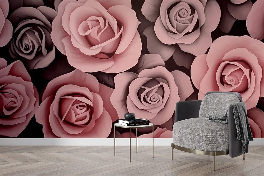 Group of pink roses