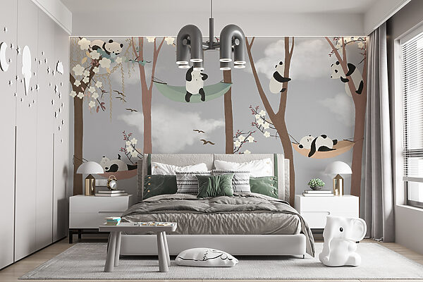 Pandas in hammocks in trees Pandas in hammocks in trees