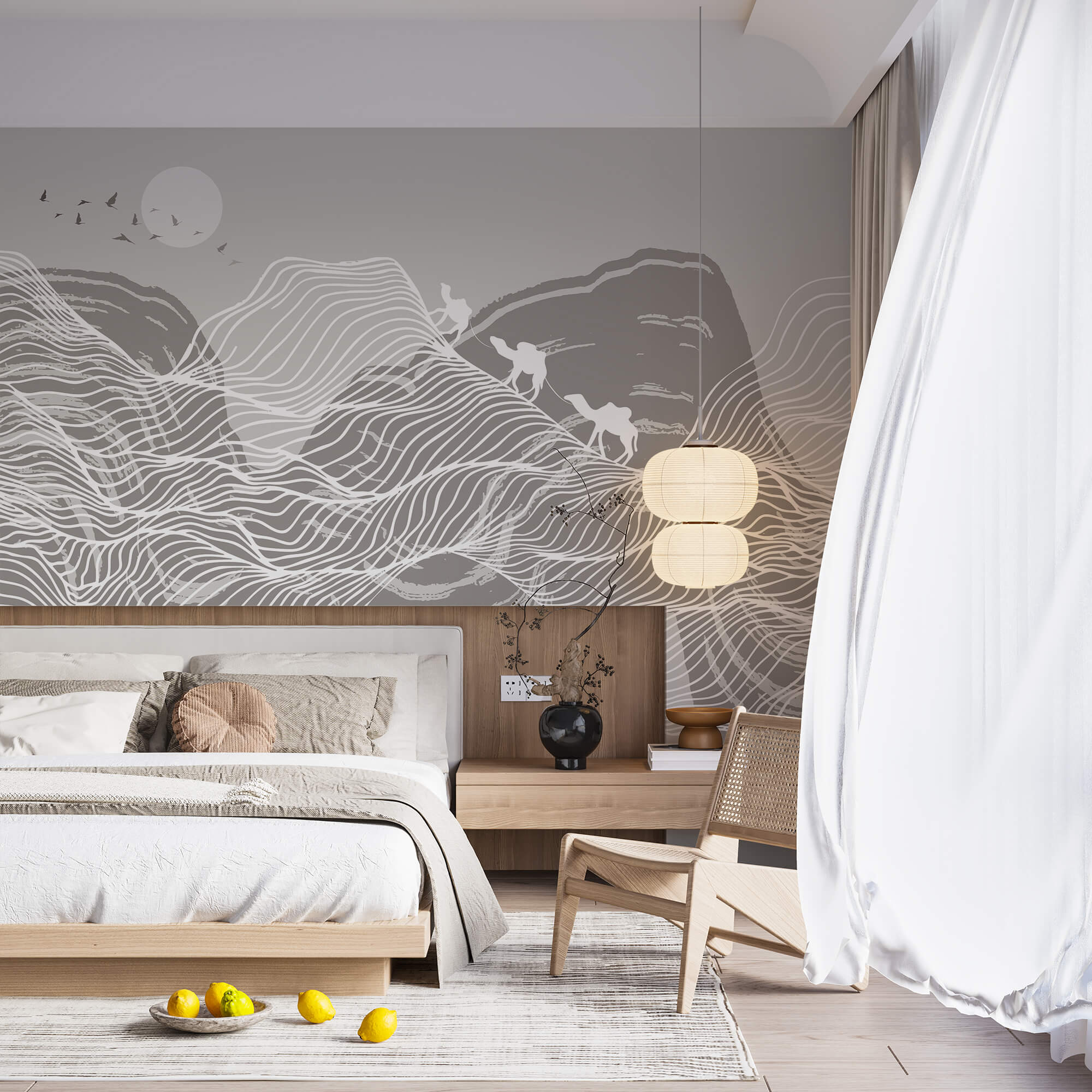 White lines on a gray background