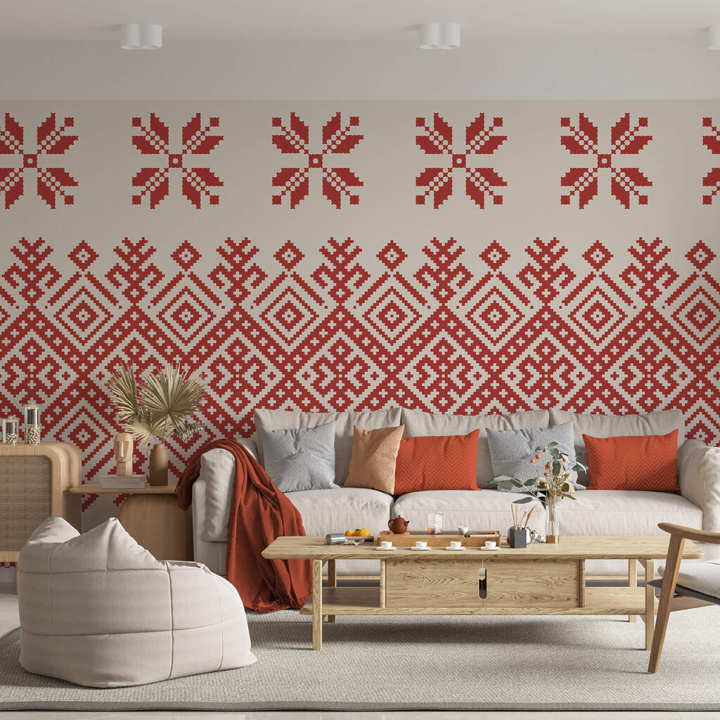 Red and white pattern