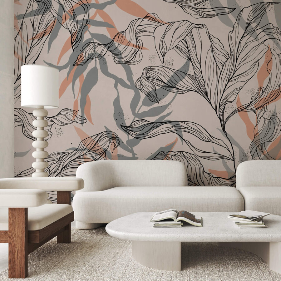 Pattern of leaves and branches