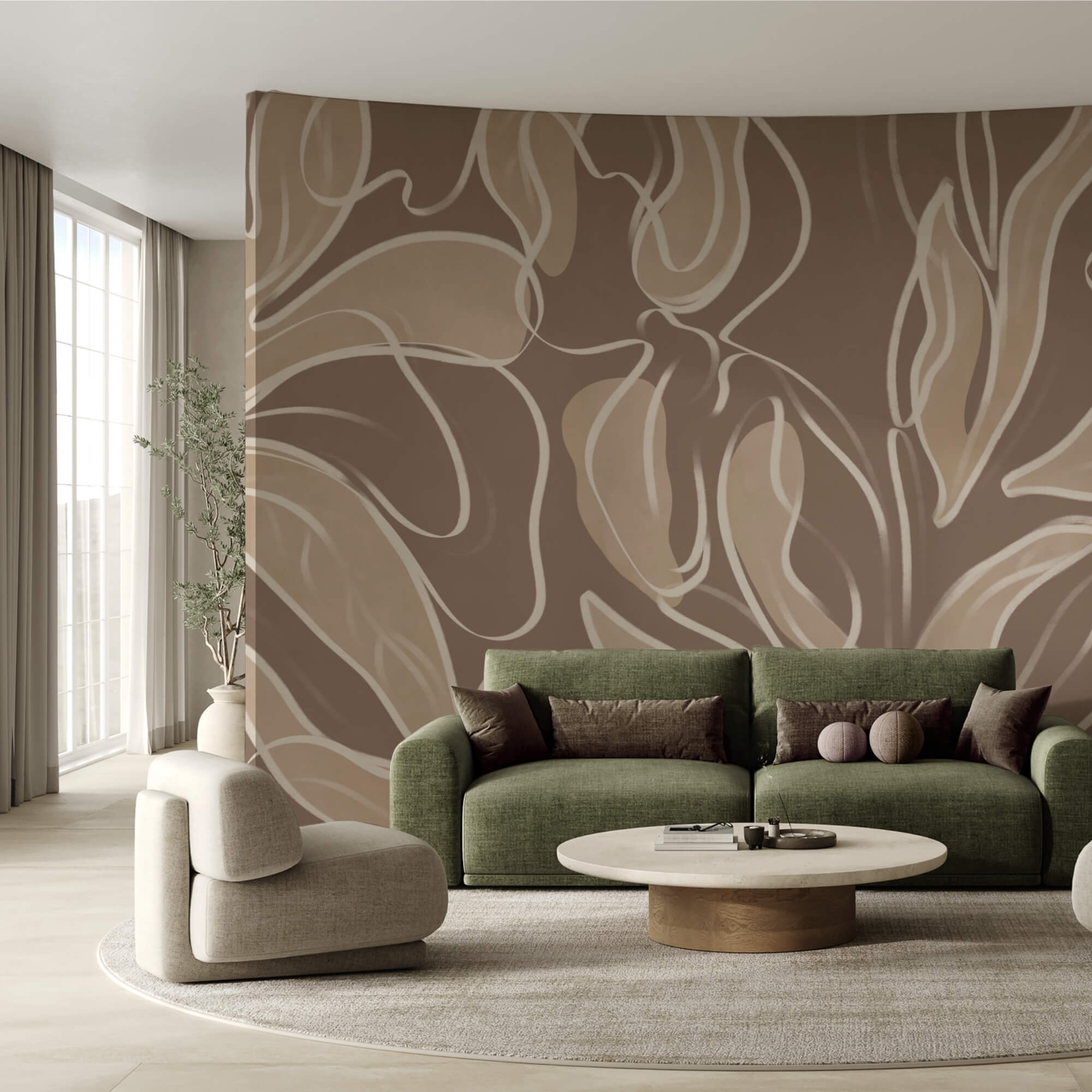 Soft organic shapes in neutral tones Soft organic shapes in neutral tones