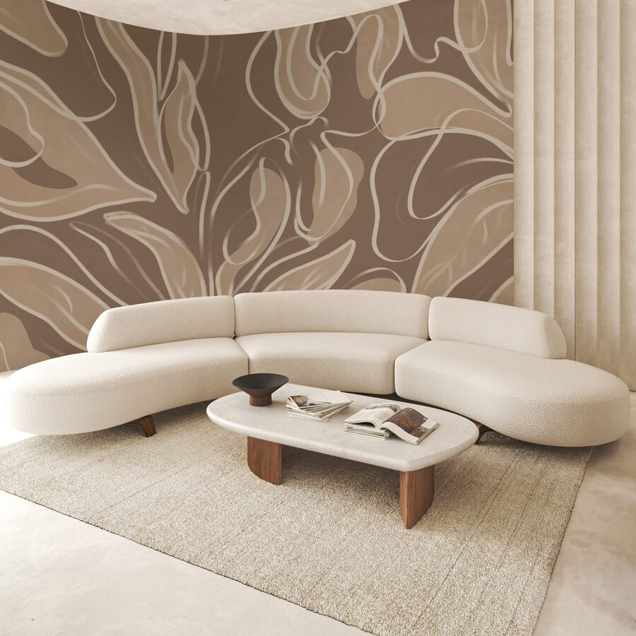 Soft organic shapes in neutral tones