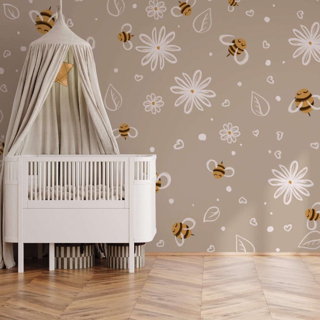 Pattern of bees and flowers Pattern of bees and flowers