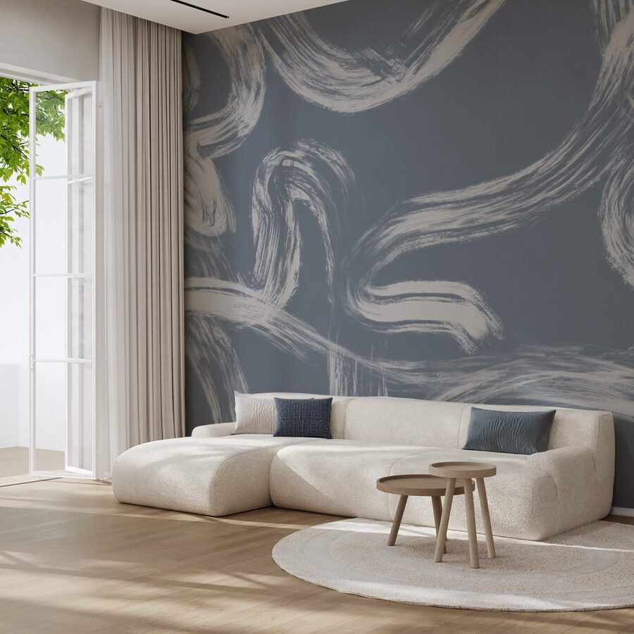 Wall murals Grey and white pattern