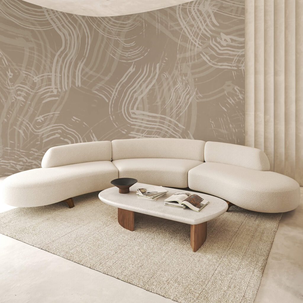 White lines on a tan background