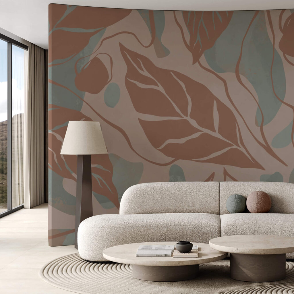 Pattern of leaves and bubbles