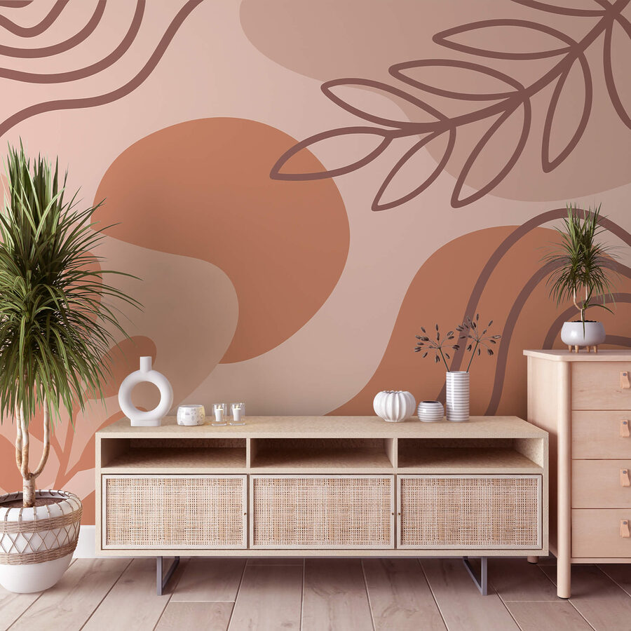 Wall murals Abstract shapes in earthy tones. - Image 2