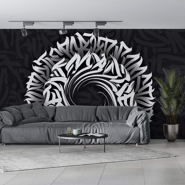 Circular pattern with letters in it Circular pattern with letters in it