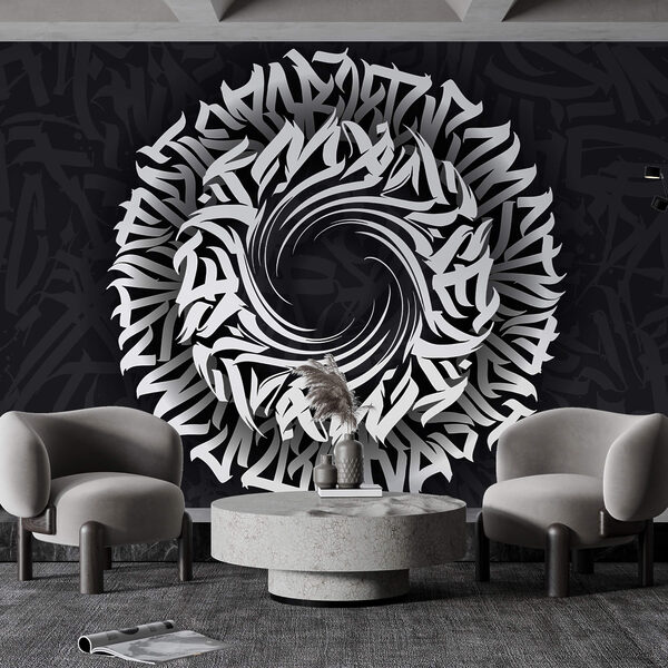 Circular pattern with letters in it Circular pattern with letters in it