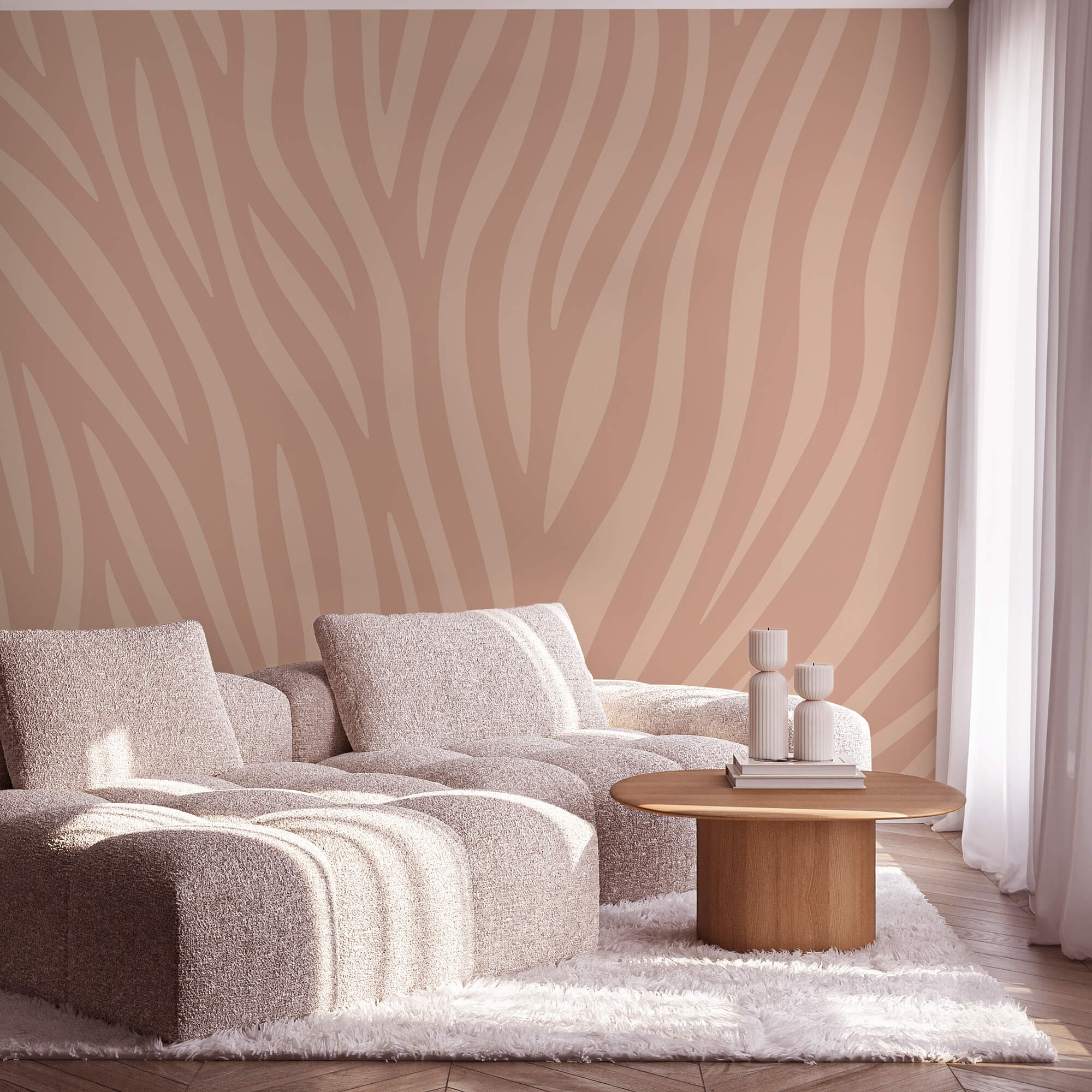 Flowing lines in soft hues