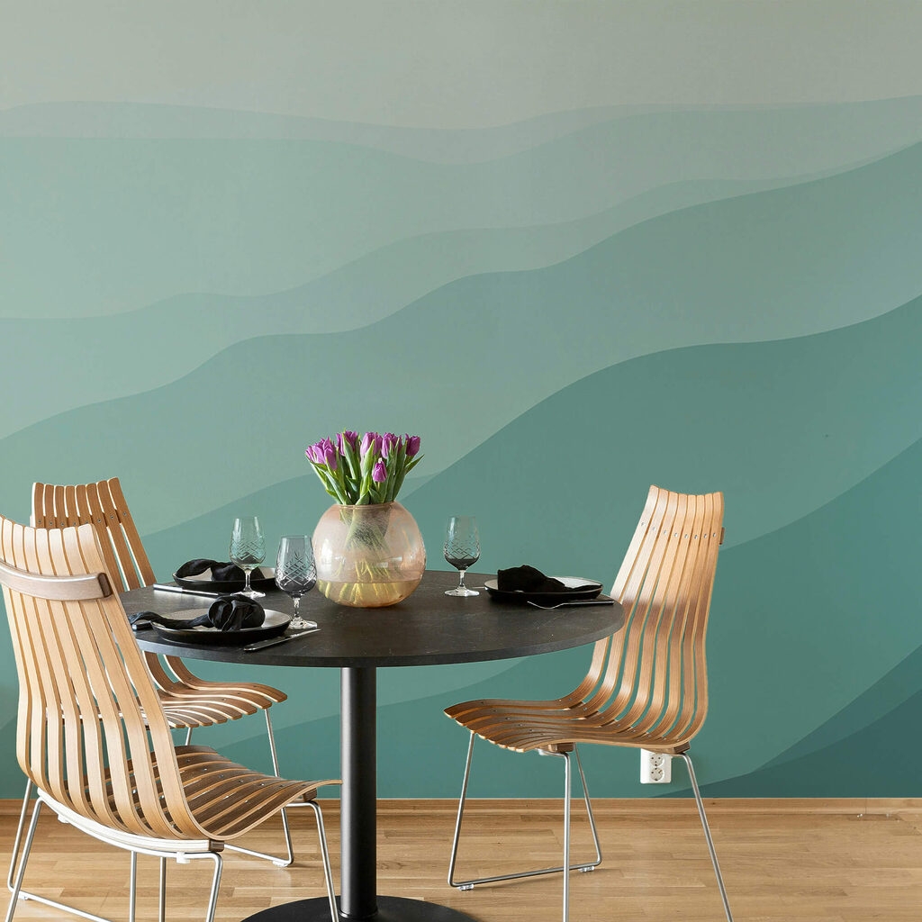 Green hills with blue sky