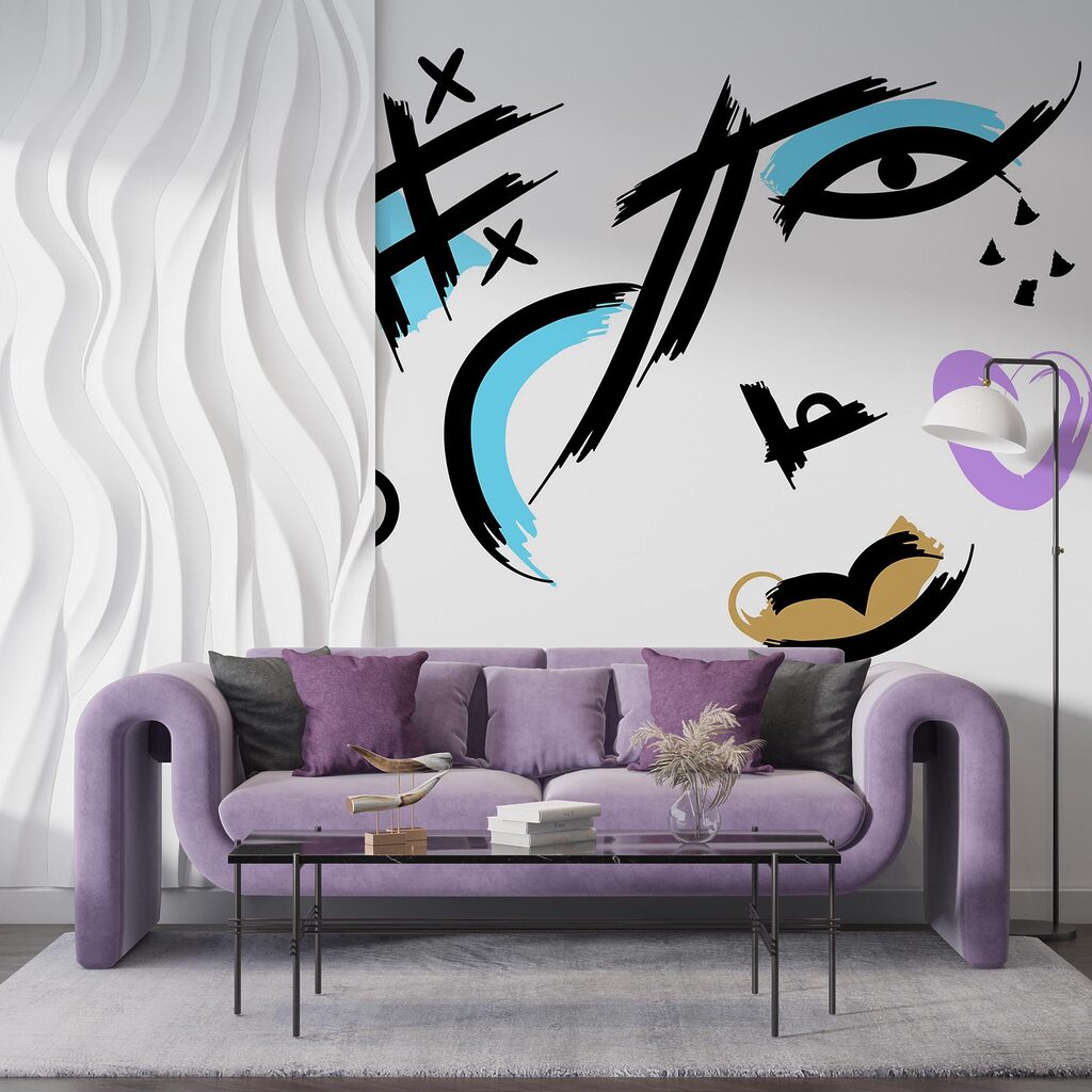 Wall murals Artistic expression in vibrant strokes Wall murals Artistic expression in vibrant strokes