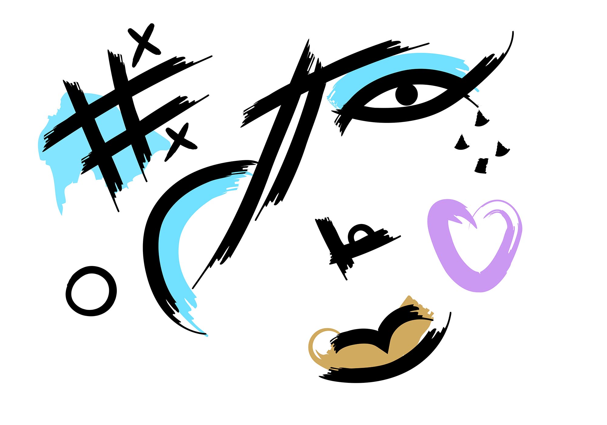 Artistic expression in vibrant strokes Artistic expression in vibrant strokes