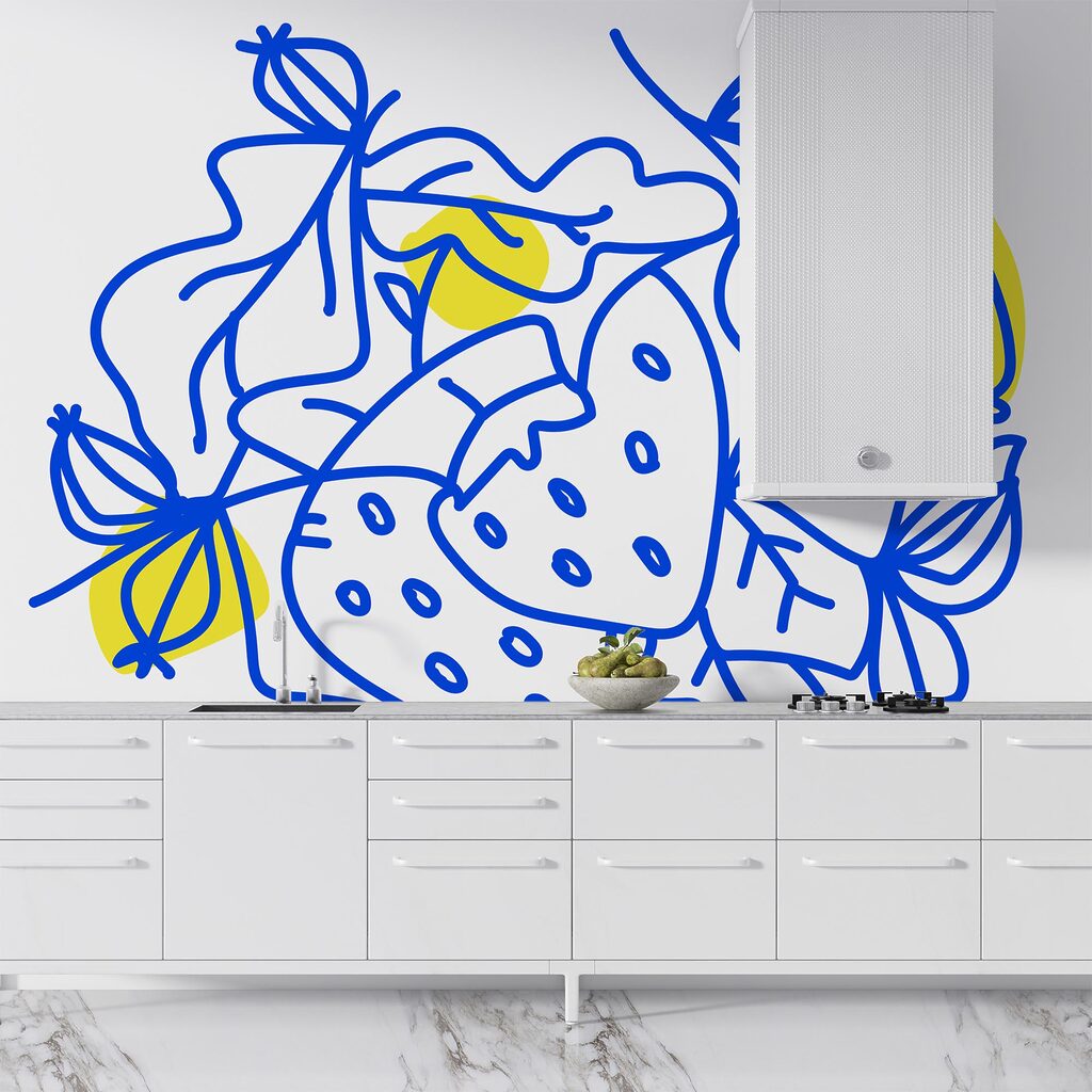 Drawing of fruits and leaves Drawing of fruits and leaves