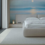 Wall mural Moon over a body of water