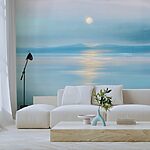 Wall murals Moon over a body of water