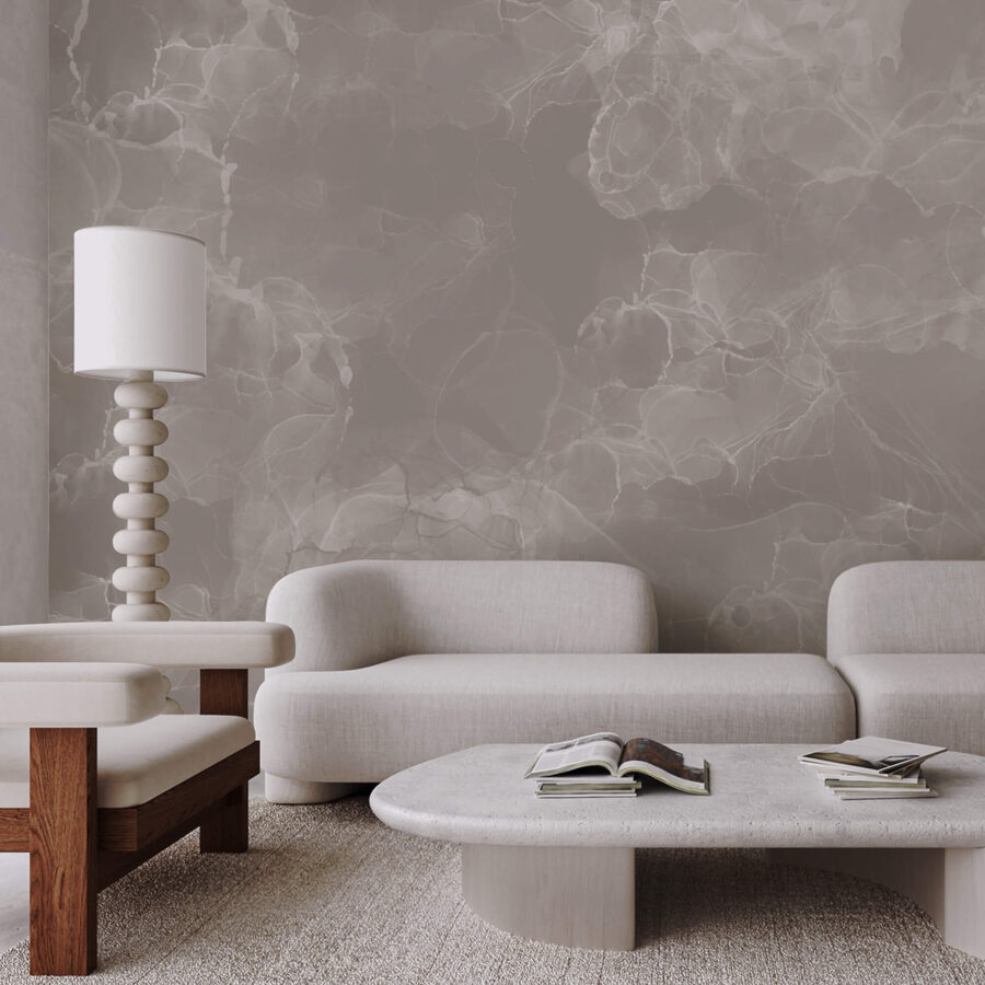 Wall murals Grey and white background