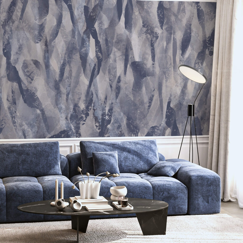 Flowing patterns in cool tones