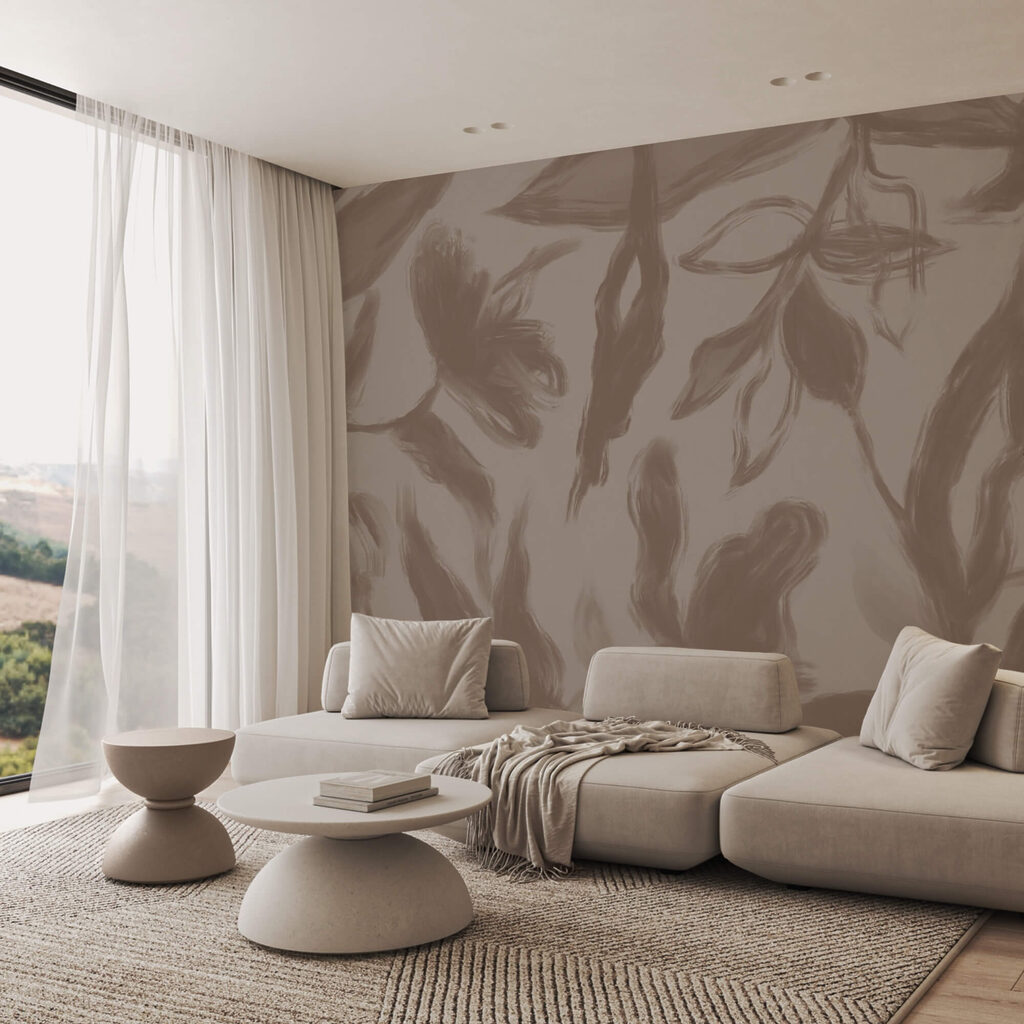 Elegant floral patterns in soft tones