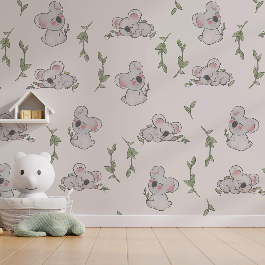 Pattern of koalas and leaves Pattern of koalas and leaves