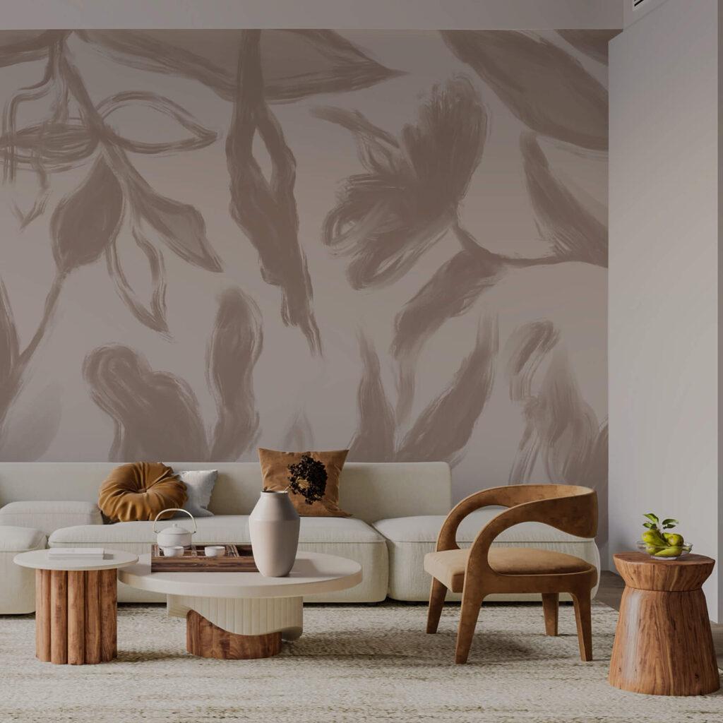 Elegant floral patterns in soft tones