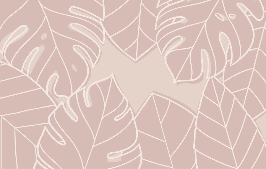 Pink and white leaf pattern