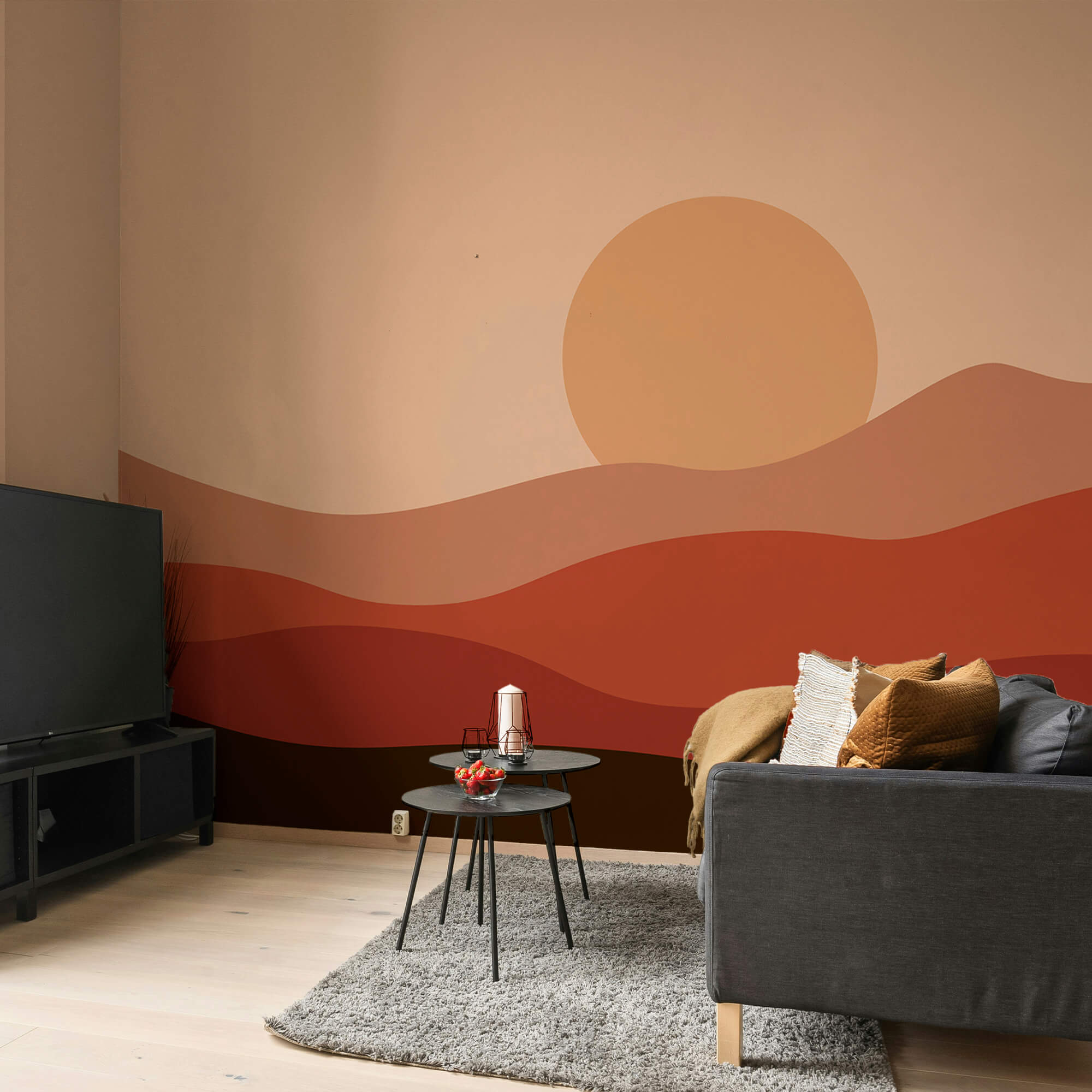 Sunset over a desert