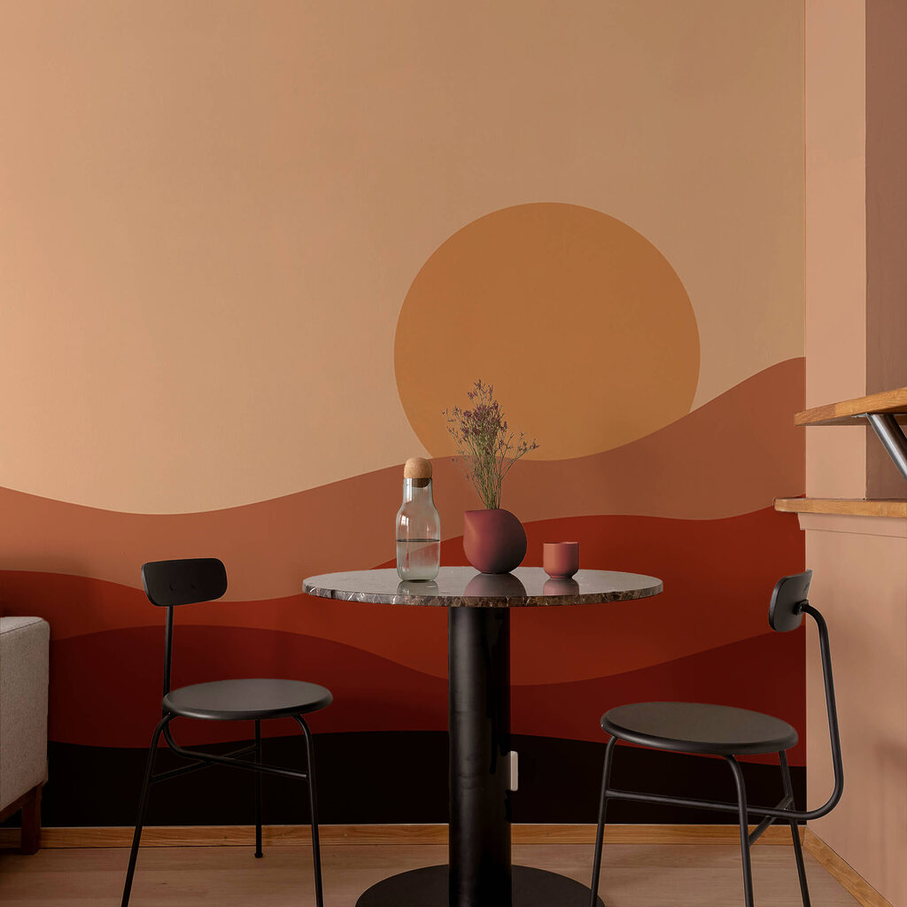 Sunset over a desert