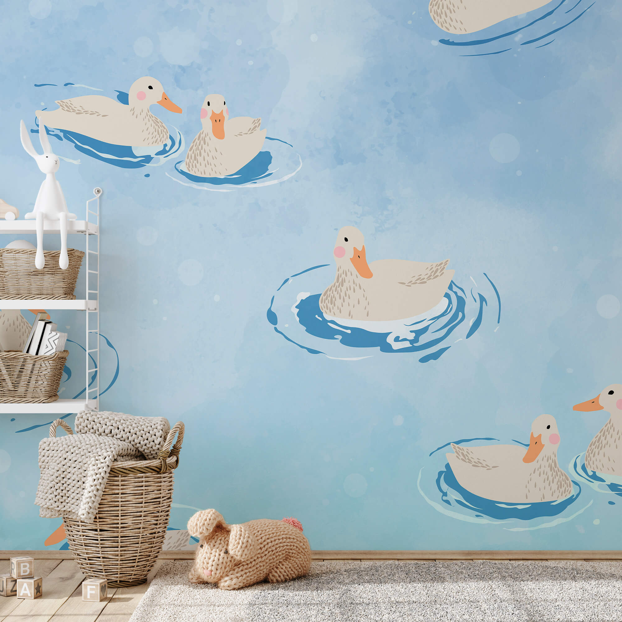 Group of ducks swimming in water Group of ducks swimming in water