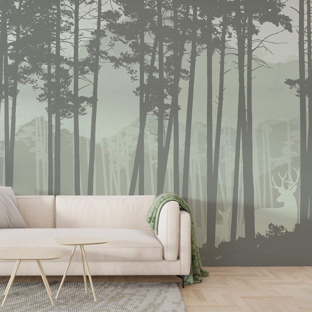 Group of trees in a forest