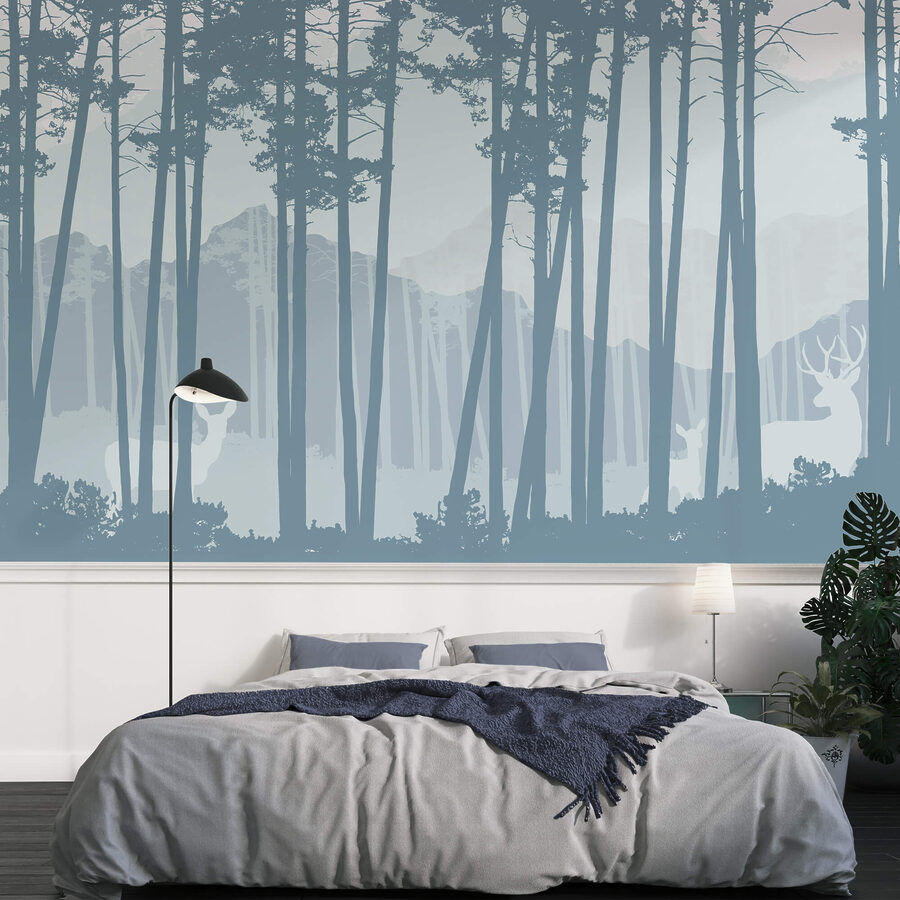 Group of trees in a forest
