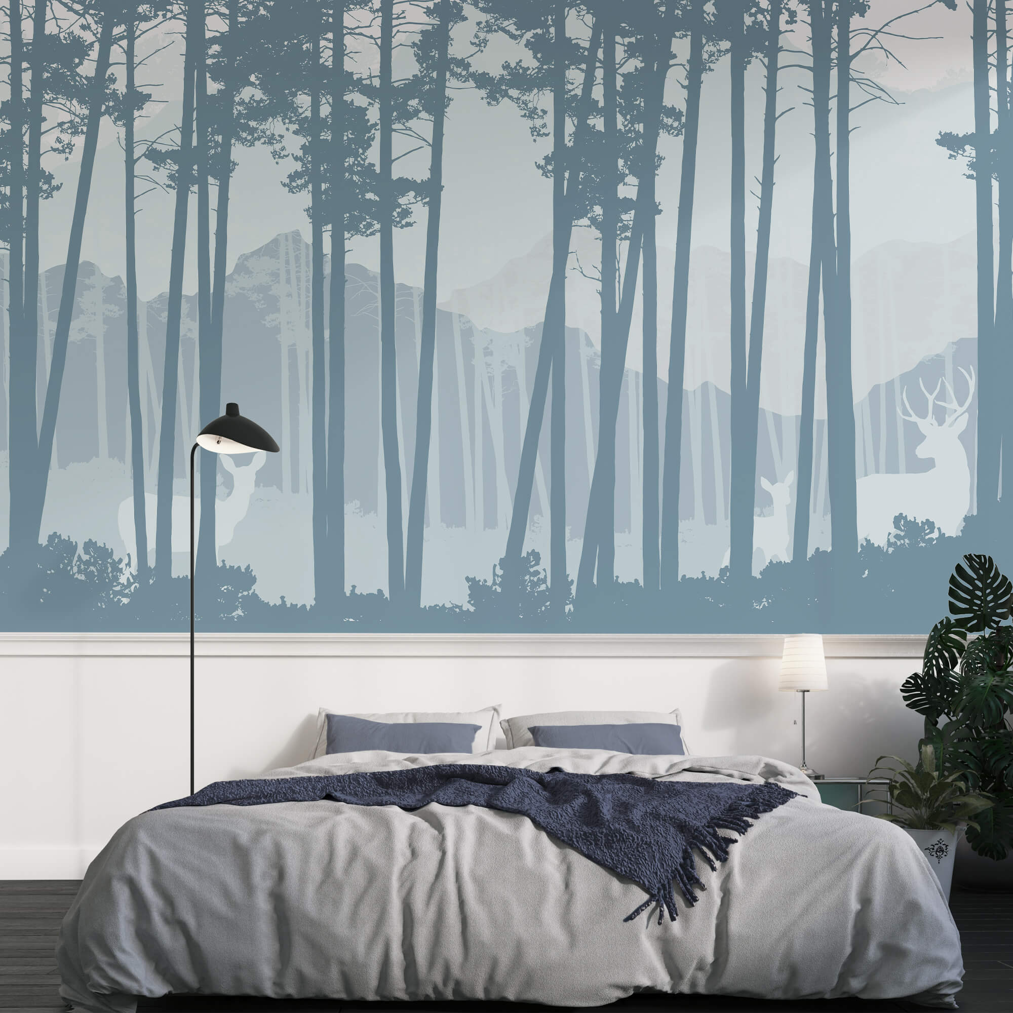 Group of trees in a forest