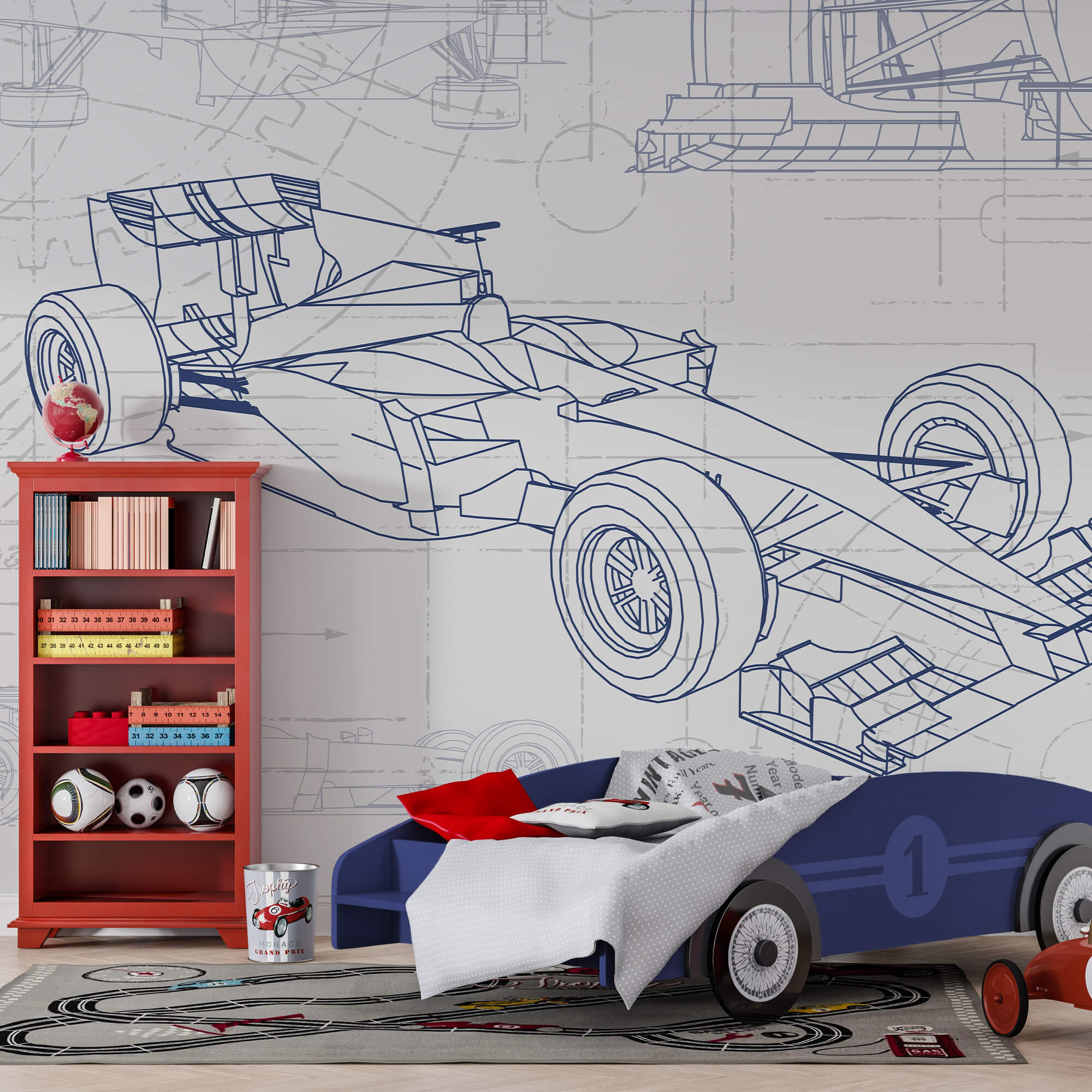 Blueprint of a race car