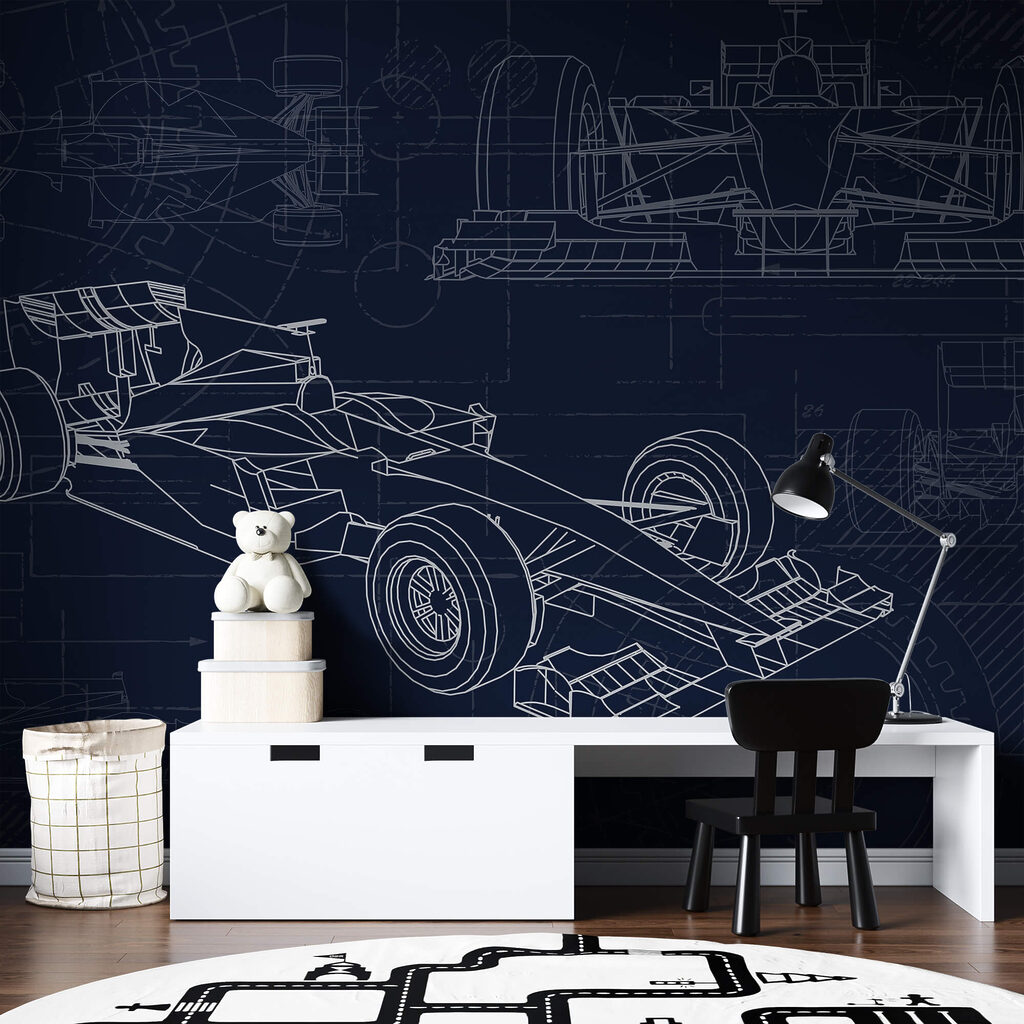 Blueprint of a race car