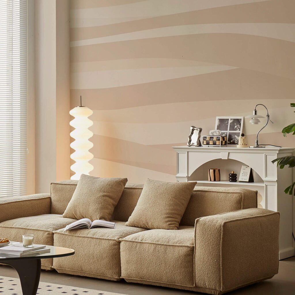 Brown and white wavy pattern Brown and white wavy pattern